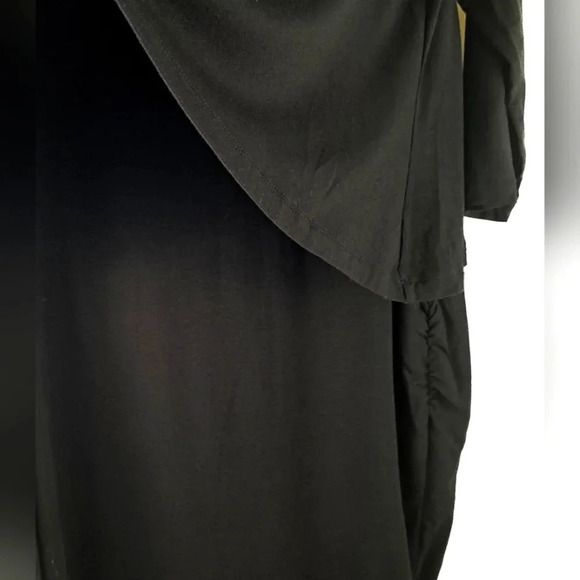 NWT Banana Republic Black Jersey Knit 3/4 Sleeve Layer Dress sz L - Picture 3 of 8